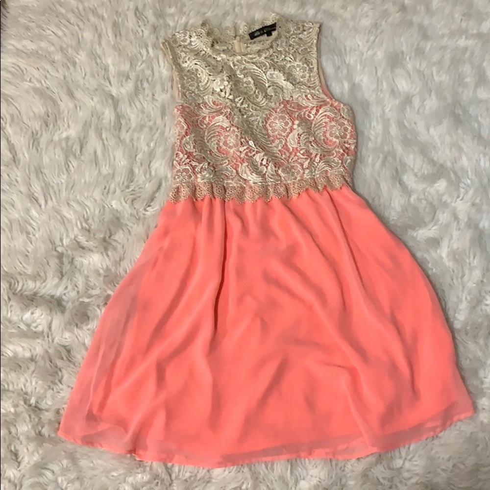 Coral lace boutique  dress